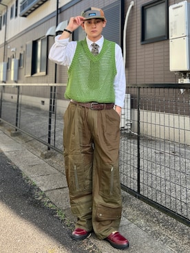 「アイテム（帽子）」を使った、Reoさん（メンズ・171cm・20代）の秋コーディネート