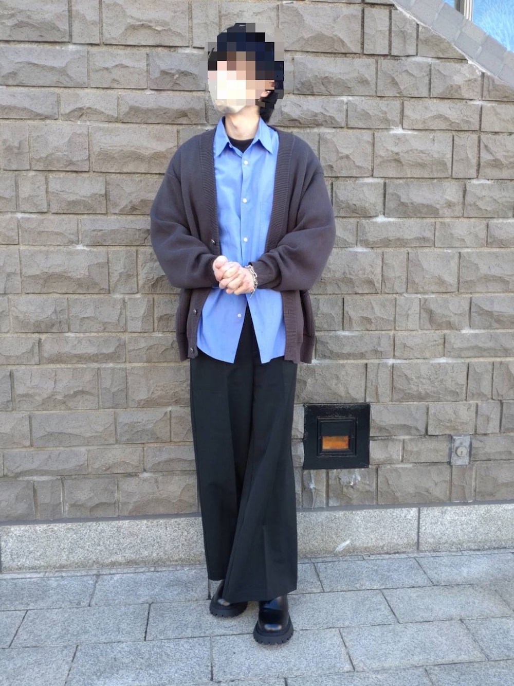 【CLEL】バックブラッシュドTR フレアスラックス サイズSアッシュモカ完売品 CLEL（クレイル）の「【CLEL】Back Brushed TR Flare Slacks