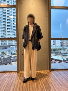 「アイテム（スラックス）」を使った、bon2shiさん（メンズ・179cm・30代）の秋コーディネート