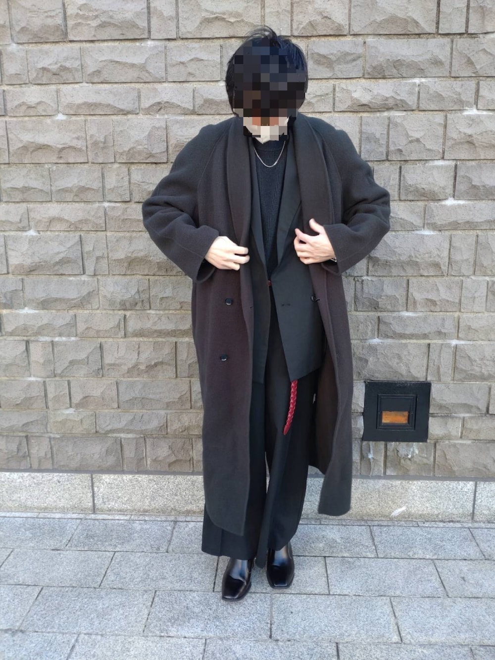 ジャケット・アウター Super140s SHAWL COLLAR CAPE COAT GRAY L LIDNM Super 140s SHAWL COLLAR CAPE COAT ステンカラーコート