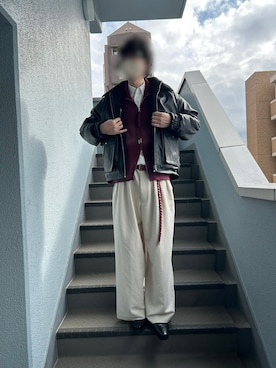 「アイテム（ブルゾン）」を使った、bon2shiさん（メンズ・179cm・30代）の秋コーディネート