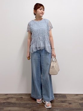 「アイテム（ボストンバッグ）」を使った、さきさん（レディース・155cm・20代）の夏コーディネート