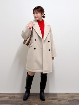 「韓国ファッション」｜さきさん（レディース・155cm）の冬コーディネート