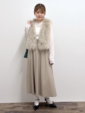 「ROPE' PICNIC（ロペピクニック）のアイテム」を使った、さきさん（レディース・155cm）の秋コーディネート