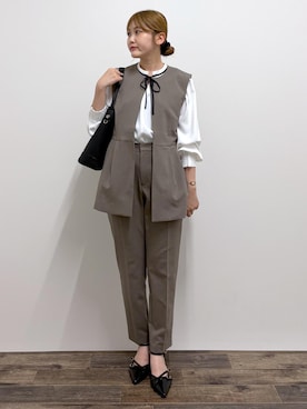 「アイテム（ベスト）」を使った、さきさん（レディース・155cm）の夏コーディネート