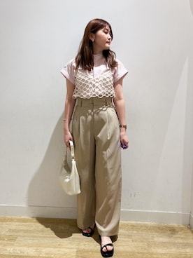 「GIA14190」｜さきさん（レディース・155cm）の夏コーディネート