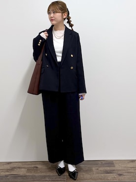 「ROPE' PICNIC（ロペピクニック）のアイテム」を使った、さきさん（レディース・155cm）の秋コーディネート