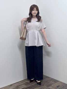 「TEMPERATE(テンパレイト)のアイテム」を使った、さきさん(レディース・155cm)の夏コーディネート