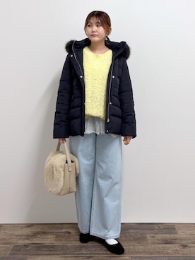 「アイテム（ダウンジャケット/コート）」を使った、さきさん（レディース・155cm・20代）の冬コーディネート