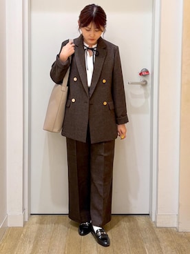 「ブルべ夏」｜さきさん（レディース・155cm）の秋コーディネート