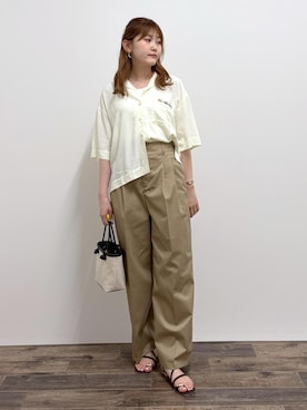 「アイテム（チノパンツ）」を使った、さきさん（レディース・155cm・20代）の夏コーディネート