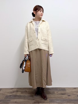 「アイテム（財布/小物）」を使った、さきさん（レディース・155cm）の冬コーディネート