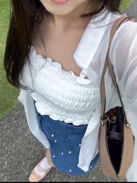 「アイテム（パンプス、ピンク系）」を使った、miyako1225さん（レディース・154cm）の夏コーディネート