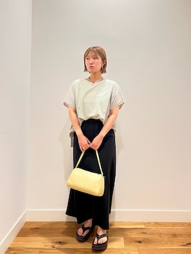 「URBAN RESEARCH DOORS（アーバンリサーチドアーズ）のバイアスフレアスカート（スカート、ブラック系）」を使った、⭐︎おーごし☽°☆・°:** さん（レディース・160cm）の夏コーディネート