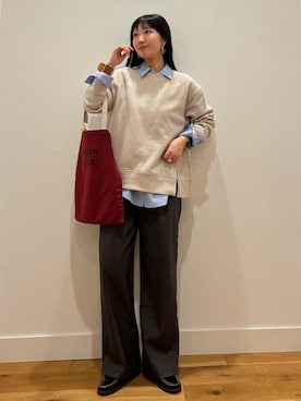 「おでかけ」｜「アイテム（スウェット）」を使った、⭐︎おーごし☽°☆・°:** さん（レディース・160cm）の秋コーディネート