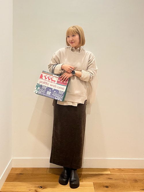 セール】ベロアワッシャーIラインスカート（スカート）｜URBAN