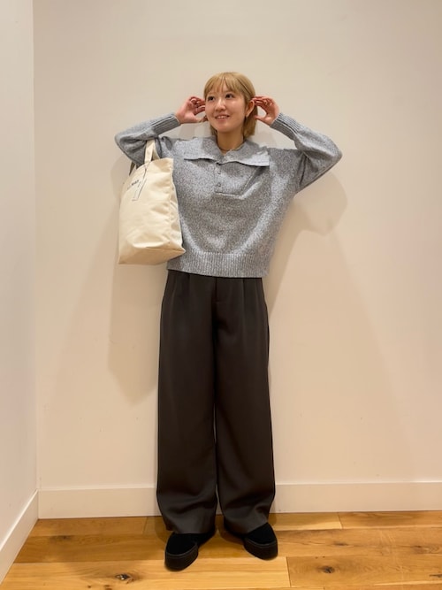 仁村紗和さん着用』『UR TECH』完声フロントタックイージーパンツ