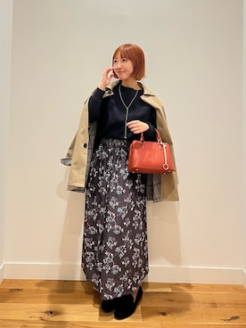 「doors」｜「アイテム（ステンカラーコート）」を使った、⭐︎おーごし☽°☆・°:** さん（レディース・160cm）の冬コーディネート