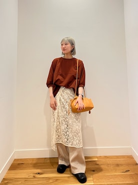 「URBAN RESEARCH DOORS（アーバンリサーチドアーズ）のアイテム（バッグ、オレンジ系）」を使った、⭐︎おーごし☽°☆・°:** さん（レディース・160cm）の春コーディネート