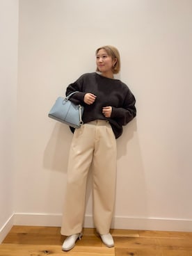 「ウールニット」｜⭐︎おーごし☽°☆・°:** さん（レディース・160cm）の秋コーディネート