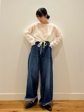「アイテム（パンプス）」を使った、おーごしさん（レディース・160cm）の秋コーディネート