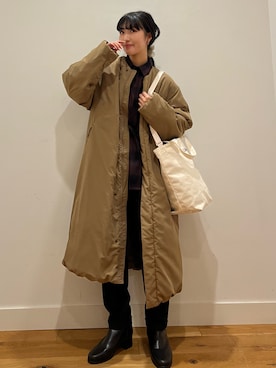 「アイテム（ダウンジャケット/コート）」を使った、⭐︎おーごし☽°☆・°:** さん（レディース・160cm）の秋コーディネート