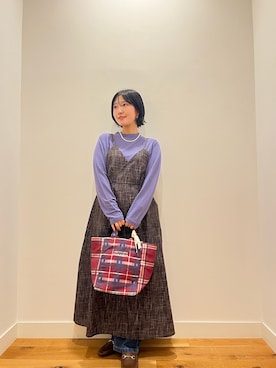 「FORK&SPOON（フォークアンドスプーン）のアイテム（Tシャツ/カットソー）」を使った、⭐︎おーごし☽°☆・°:** さん（レディース・160cm）の秋コーディネート