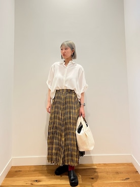 「URBAN RESEARCH DOORS（アーバンリサーチドアーズ）のアイテム（バッグ、ホワイト系）」を使った、⭐︎おーごし☽°☆・°:** さん（レディース・160cm）の春コーディネート