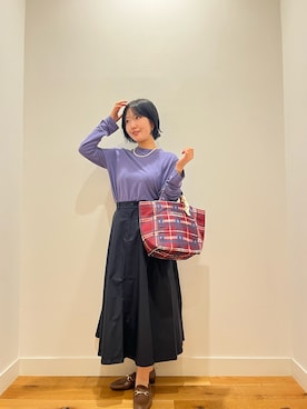 「FORK&SPOON（フォークアンドスプーン）のアイテム（Tシャツ/カットソー）」を使った、⭐︎おーごし☽°☆・°:** さん（レディース・160cm）の秋コーディネート