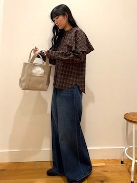 「URBAN RESEARCH（アーバンリサーチ）のアイテム（デニムパンツ）」を使った、⭐︎おーごし☽°☆・°:** さん（レディース・160cm）の秋コーディネート