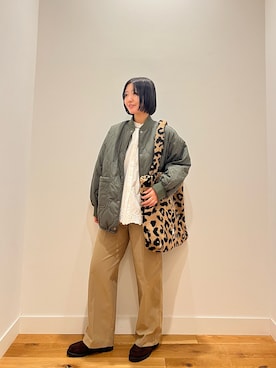 「URBAN RESEARCH DOORS（アーバンリサーチドアーズ）の裾スカラップレースブラウス（シャツ/ブラウス、ホワイト系）」を使った、⭐︎おーごし☽°☆・°:** さん（レディース・160cm）の秋コーディネート