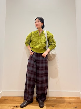 「URBAN RESEARCH DOORS（アーバンリサーチドアーズ）のローヒールサボミュール（その他シューズ、ブラウン系）」を使った、⭐︎おーごし☽°☆・°:** さん（レディース・160cm）の秋コーディネート