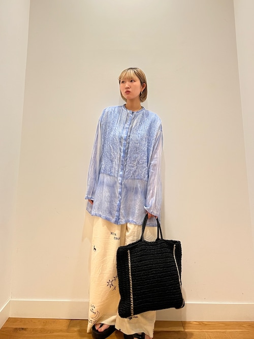 かぐれ ブラウス シャツ ピグメントダイボザムシャツ レディース