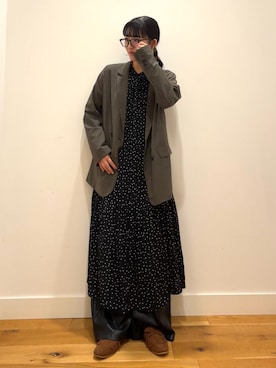 「トレンド秋素材コーデ」｜「アイテム（ジャケット/アウター）」を使った、⭐︎おーごし☽°☆・°:** さん（レディース・160cm）の秋コーディネート