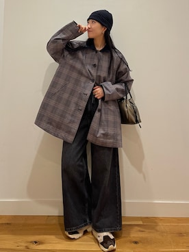「アイテム（ステンカラーコート）」を使った、おーごしさん（レディース・160cm）の秋コーディネート