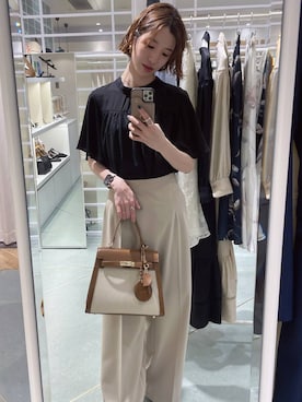 「Andemiu（アンデミュウ）のアイテム（バッグ）」を使った、miuさん（レディース・157cm）の春コーディネート