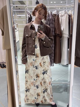 「Andemiu（アンデミュウ）のアイテム（ワンピース）」を使った、miuさん（レディース・157cm）の秋コーディネート