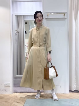 「アイテム（ワンピース/ドレス）」を使った、miuさん（レディース・157cm・30代）の春コーディネート