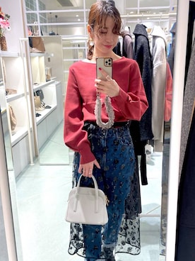 「ナチュラル」｜「アイテム（PC・スマホグッズ/家電）」を使った、miuさん（レディース・157cm）の秋コーディネート