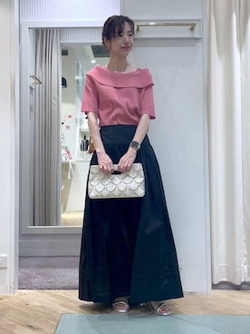 「アイテム（クラッチバッグ）」を使った、miuさん（レディース・157cm・30代）の春コーディネート