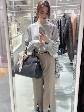「アイテム（バンダナ/スカーフ）」を使った、miuさん（レディース・157cm・30代）の秋コーディネート