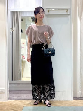 「Andemiu」｜「アイテム（スリッポン）」を使った、miuさん（レディース・157cm）の夏コーディネート