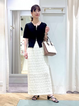 「Andemiu」｜「アイテム（スリッポン）」を使った、miuさん（レディース・157cm）の夏コーディネート