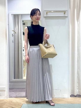 「ロングヘア」｜「アイテム（サンダル）」を使った、miuさん（レディース・157cm）の夏コーディネート
