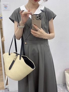 「Andemiu（アンデミュウ）のアイテム」を使った、miuさん（レディース・157cm）の夏コーディネート
