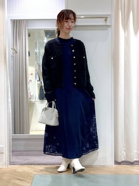 「アイテム（ワンピース/ドレス）」を使った、miuさん（レディース・157cm・30代）の冬コーディネート