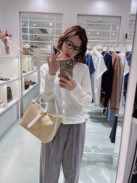 「Andemiu（アンデミュウ）のアイテム（バッグ）」を使った、miuさん（レディース・157cm）の春コーディネート