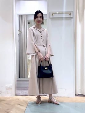 「アイテム（ワンピース/ドレス）」を使った、miuさん（レディース・157cm・30代）の春コーディネート