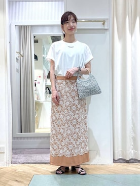 「着痩せ」｜「アイテム（スリッポン）」を使った、miuさん（レディース・157cm）の夏コーディネート