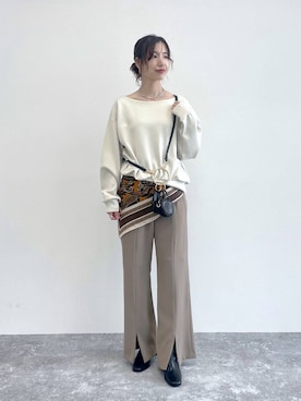 「アイテム（バンダナ/スカーフ）」を使った、miuさん（レディース・157cm・30代）の夏コーディネート